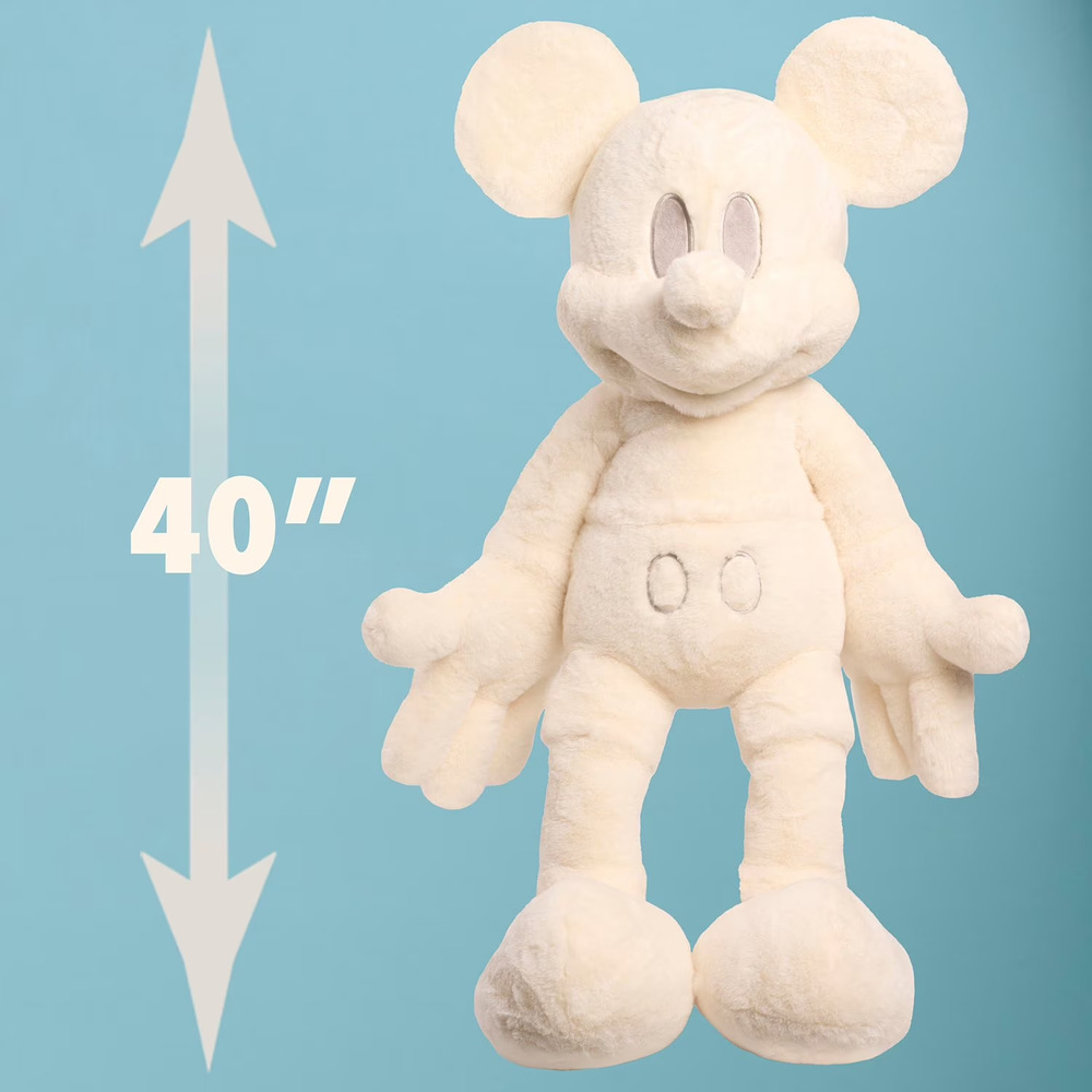 NEW Disney Classic Mickey Mouse 40" Monochromatic Jumbo Plush - Cream - Picture 2 of 5